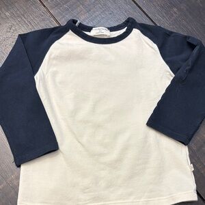 Classic Navy and White Kids Raglan Tee